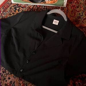 Aritzia Sunday Best Black Crop Top